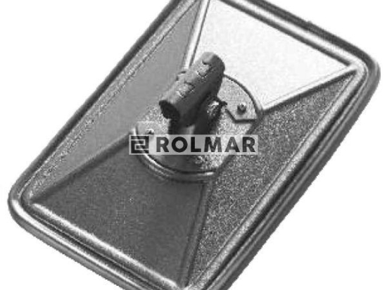 Lusterko z metalowym uchwytem + plastikowa tuleja podgrzewane 310 x 205 obejma ( sprzedawane po 2 )