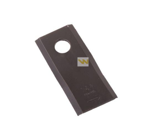 Nóż. nożyk kosiarka lewy 98X46X3.5mm otwór 16.5 zastosowanie 40490006 Morra WARYŃSKI ( sprzedawane po 25 )