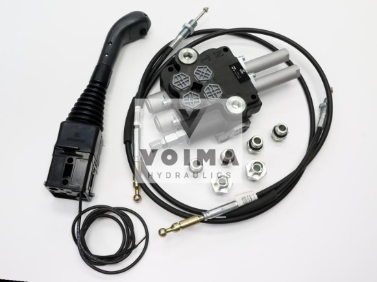 Zestaw do Ładowacz TUR -Rozdzielacz 80L 2-sekcyjny + Joystick z przyciskiem + Elementy złączne + Linki na kulkę 1500mm VOIMA