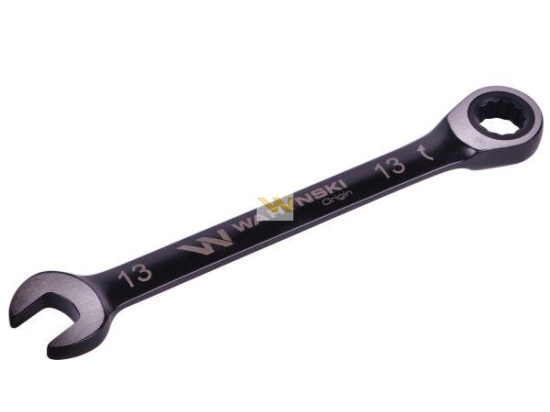 Klucz płasko-oczkowy 13 mm z grzechotką 72 zęby standard ASME B107-2010 Waryński