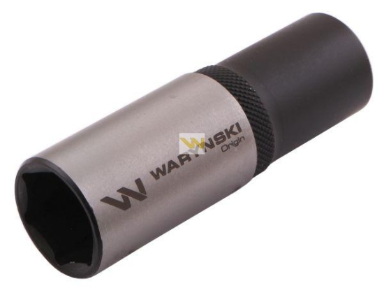 Nasadka sześciokątna 1/2". 18 mm. długa. CrV50BV30. DIN 3124. Waryński