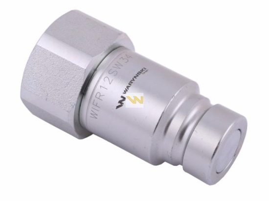 Szybkozłącze hydrauliczne suchoodcinające (rozmiar 1/2) wtyczka G3/4"BSP gwint wewnętrzny ISO16028 Waryński