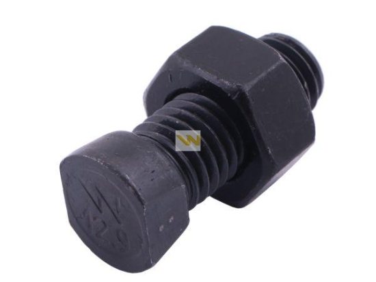 Śruba kpl. płużna oval z dwóch stron ścięta M12x55 mm kl.12.9 zastosowanie Kverneland Waryński M12X55OV2KV ( sprzedawane po 25 )