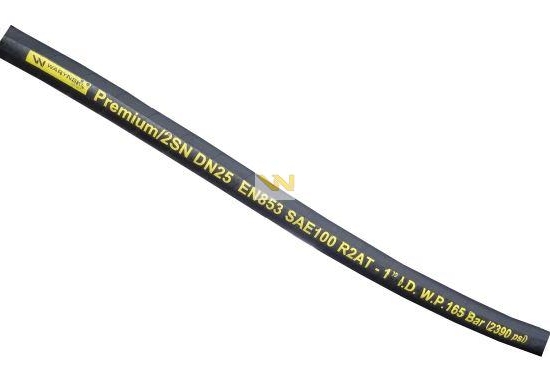 Wąż hydrauliczny do zakuwania DN25 2-oplotowy 165 Bar Waryński (sprzedawany po 25m)