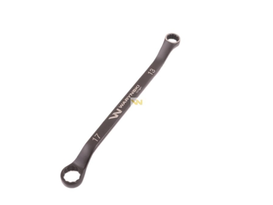 Klucz oczkowy odsadzony 13 x 17 mm. CrV standard ASME B107.9 Waryński