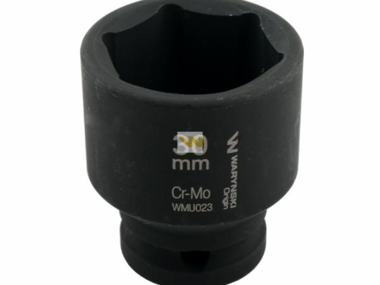 Nasadka udarowa sześciokątna 1/2". 30 mm. CrMo. DIN 3129. Waryński