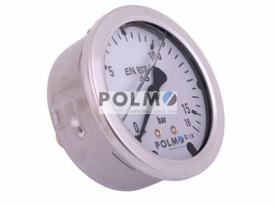 Manometr glicerynowy M63 0-16 bar tylne przyłącze G1/4" POLMO