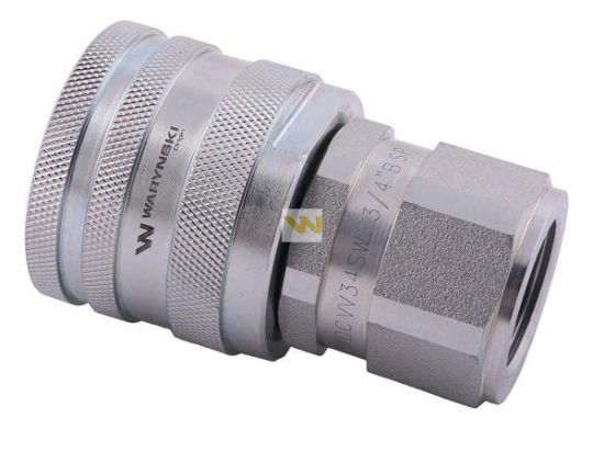 Szybkozłącze hydrauliczne skręcane wtyczka G3/4"BSP gwint wewnętrzny 250bar Waryński