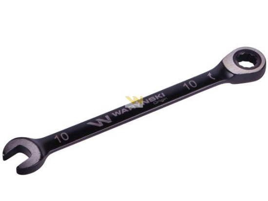 Klucz płasko-oczkowy 10 mm z grzechotką 72 zęby standard ASME B107-2010 Waryński