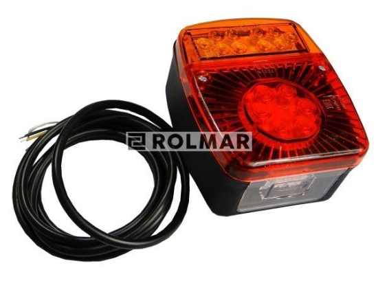 Lampa przyczepki diodowa LED z oświetleniem tablicy W18U