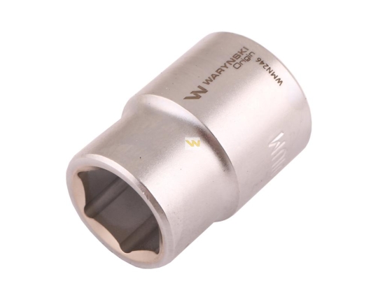 Nasadka sześciokątna 3/4". 22 mm. CrV50BV30. DIN 3124. Waryński