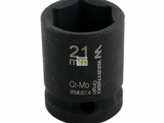 Nasadka udarowa sześciokątna 1/2". 21 mm. CrMo. DIN 3129. Waryński