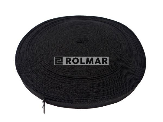 Osłona tekstylna do węży hydraulicznych L60 (szer.na płasko 60mm. śr.wew.34mm/śr.zew.36mm) Polypropylen. Czarna 50m