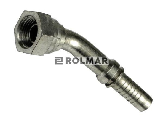 Zakucie hydrauliczne kątowe DKR45 DN16-5/8"BSP nakrętka (45 stopni) CAST