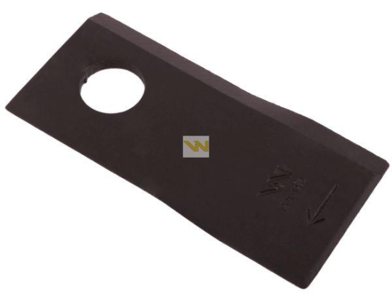 Nóż. nożyk kosiarka prawy 105x48x4mm otwór 19 zastosowanie 9492422 Claas WARYŃSKI ( sprzedawane po 25 )