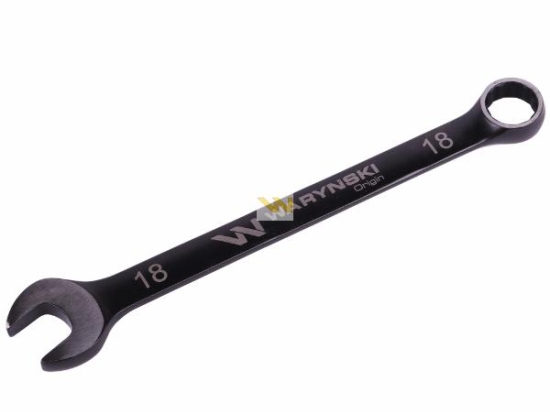 Klucz płasko-oczkowy 18 mm. CrV  standard ASME B107-2010 Waryński