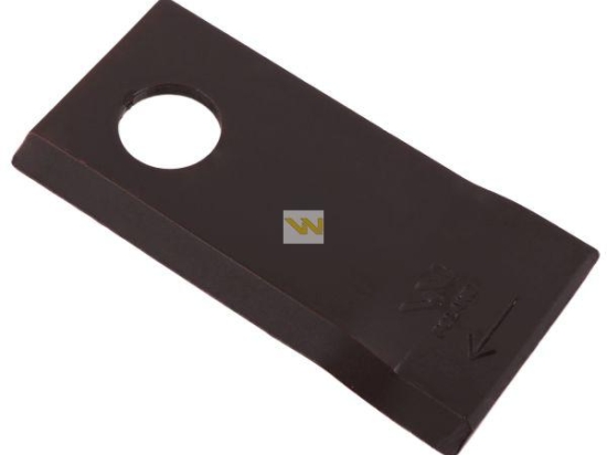 Nóż. nożyk kosiarka prawy 102x48x4mm otwór 19 zastosowanie 570446 Niemeyer WARYŃSKI ( sprzedawane po 25 )