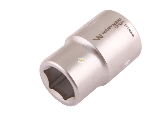 Nasadka sześciokątna 3/4". 19 mm. CrV50BV30. DIN 3124. Waryński