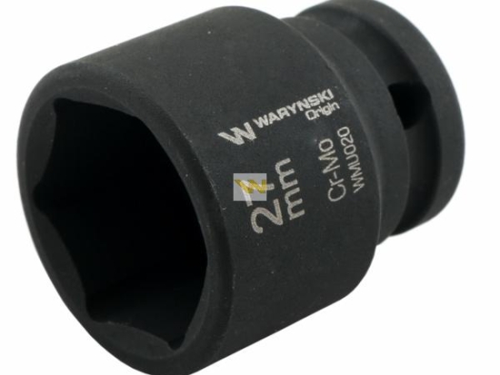 Nasadka udarowa sześciokątna 1/2". 27 mm. CrMo. DIN 3129. Waryński