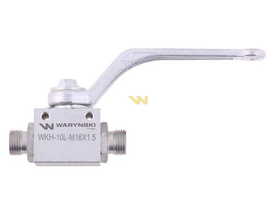 Zawór kulowy hydrauliczny 2-drogowy 2/2 M16x1.5 10L z otworami mocującymi 500 bar Waryński