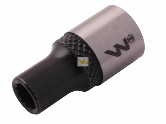 Nasadka dwunastokątna 1/4". 4.5 mm. CrV50BV30. DIN 3124. Waryński