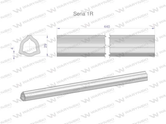 Rura wewnętrzna Seria 1R do wału 560 przegubowo-teleskopowego 29x4 mm 440 mm WARYŃSKI