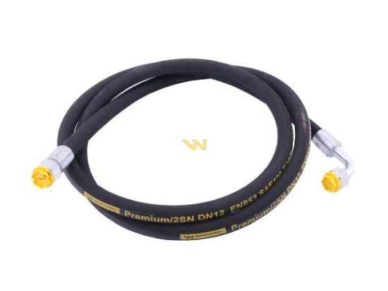 Przewód hydrauliczny 275 bar gwint M22x1.5 prosta/90 stopni L-2500mm DN12-2SN (AK-13-1500; P11P12) 27.5MPa Waryński