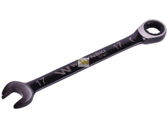 Klucz płasko-oczkowy 17 mm z grzechotką 72 zęby standard ASME B107-2010 Waryński