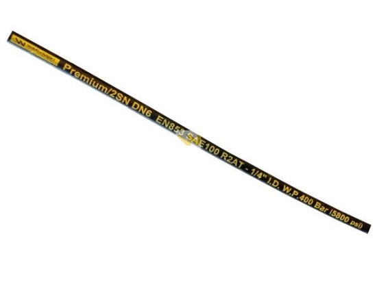 Wąż hydrauliczny do zakuwania DN06 2-oplotowy 400 Bar Waryński (sprzedawany po 25m)