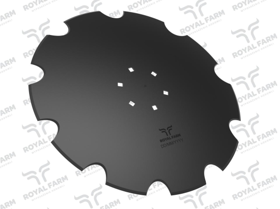 Talerz, uzębiony Z-10 fi 560 mocowanie 6/120 grubość 4 mm stal borowa, Royal Farm