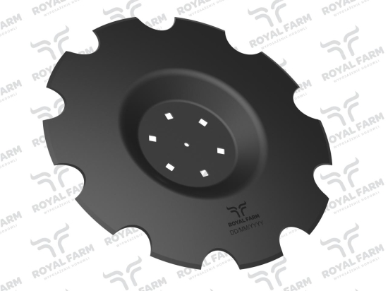 Talerz, uzębiony Z-10 fi 510 mocowanie 6/120 grubość 3.5 mm przetłoczony stal borowa , Royal Farm