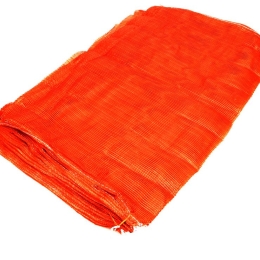 Worek PP ażurowy 50kg oranż (leno mesh) ( pakowane po 50 szt.)