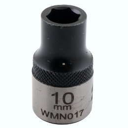 Nasadka sześciokątna 1/2". 10 mm. CrV50BV30. DIN 3124. Waryński