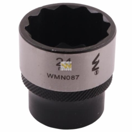 Nasadka dwunastokątna 3/8". 24 mm. CrV50BV30. DIN 3124. Waryński