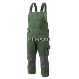 Spodnie robocze ogrodniczki zielone RUWER r. XL (54)