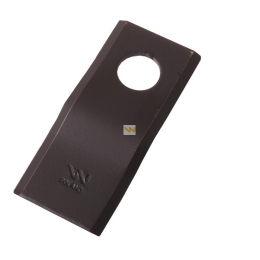 Nóż. nożyk kosiarka gięty 108x46x3mm otwór 21 zastosowanie CM120-108 PZ WARYŃSKI ( sprzedawane po 25 )