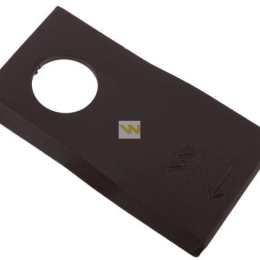Nóż. nożyk kosiarka prawy 94x48x3mm otwór 23 zastosowanie T673R Mortl WARYŃSKI ( sprzedawane po 25 )
