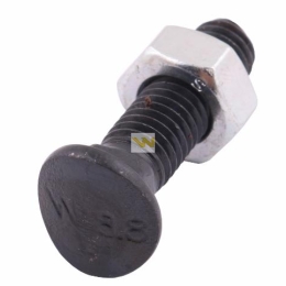Śruba kpl. redliczkowa półokrągła M10x30 mm kl. 8.8 Waryński ( sprzedawane po 25 )