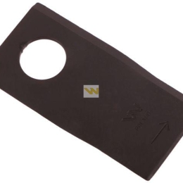 Nóż. nożyk kosiarka lewy 100x48x3mm otwór 23 zastosowanie T683L Mortl WARYŃSKI ( sprzedawane po 25 )