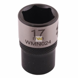 Nasadka sześciokątna 1/2". 17 mm. CrV50BV30. DIN 3124. Waryński