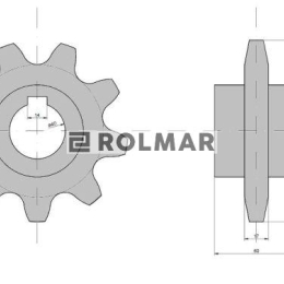 Koło górne podajnika pochyłego Z-9, O 40 mm  Claas