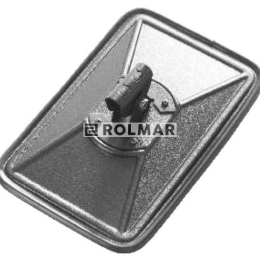 Lusterko z metalowym uchwytem + plastikowa tuleja podgrzewane 310 x 205 obejma ( sprzedawane po 2 )