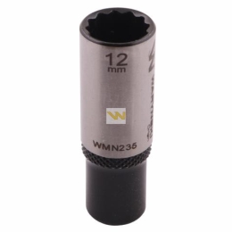 Nasadka dwunastokątna 1/4". 12 mm. długa. CrV50BV30. DIN 3124. Waryński
