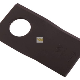 Nóż. nożyk kosiarka lewy 94x48x3mm otwór 23 zastosowanie T673L Mortl WARYŃSKI ( sprzedawane po 25 )