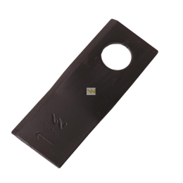 Nóż. nożyk kosiarka prawy 100X40X3mm otwór 19 zastosowanie RS 100/3 Sipma WARYŃSKI ( sprzedawane po 25 )