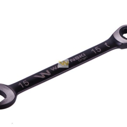 Klucz płasko-oczkowy 15 mm z grzechotką 72 zęby standard ASME B107-2010 Waryński