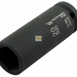 Nasadka udarowa sześciokątna długa 1/2". 20 mm. CrMo. DIN 3129. Waryński