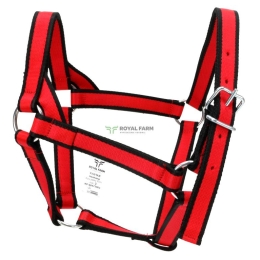 Kantar mustang, trzy pasy 3cm mocny roz 4 czerwono-czarny, Royal Farm