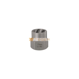 Nasadka do odkręcania uszkodzonych śrub i nakrętek, (17mm) - kute/ stal Cr-Mo, Teger