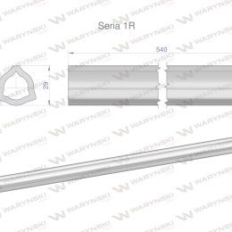 Rura wewnętrzna Seria 1R do wału 660 przegubowo-teleskopowego 29x4 mm 540 mm WARYŃSKI